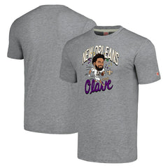 Chris Olave New Orleans Saints Homage Unisex Caricature Player Tri-Blend T-Shirt Gray