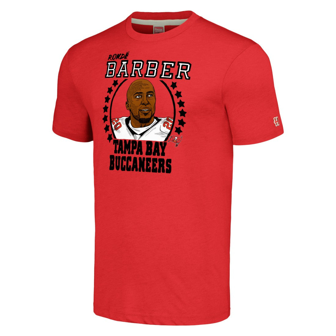 Ronde Barber Tampa Bay Buccaneers Homage Unisex Caricature Retired Player Tri-Blend T-Shirt Red