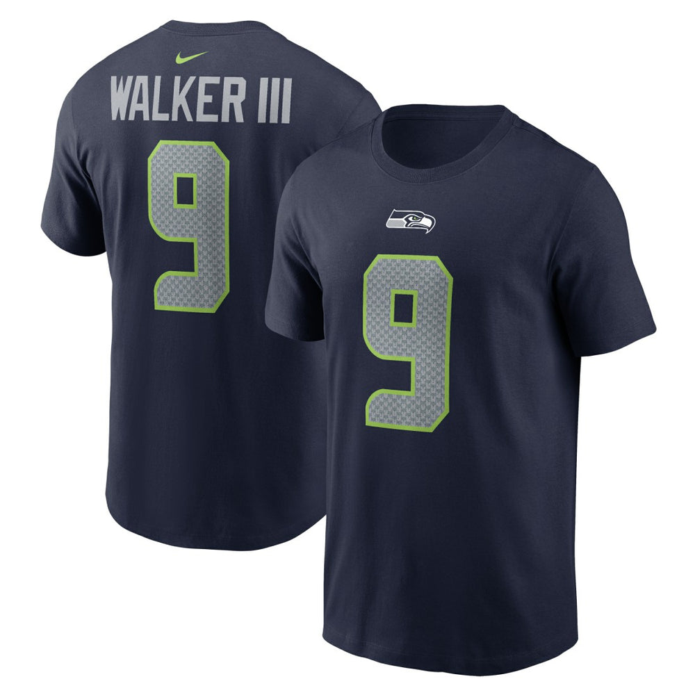 Nike Kenneth Walker III Seattle Seahawks Player Name & Number T-Shirt College Navy