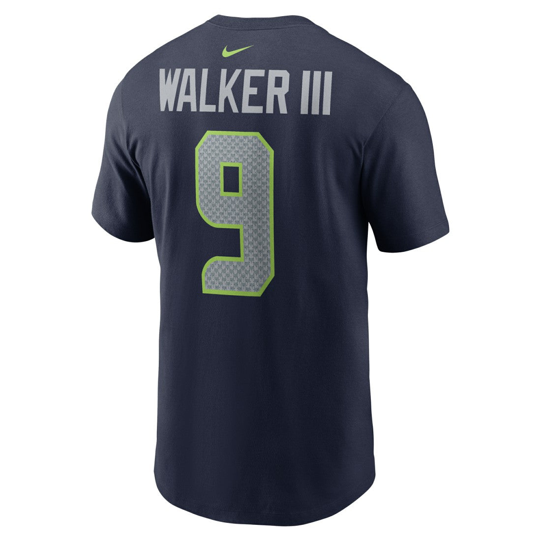 Nike Kenneth Walker III Seattle Seahawks Player Name & Number T-Shirt College Navy