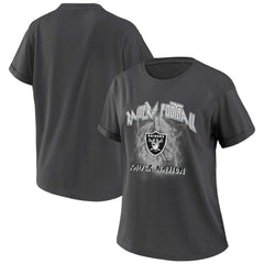 Las Vegas Raiders WEAR by Erin Andrews Women's Boyfriend T-Shirt Charcoal