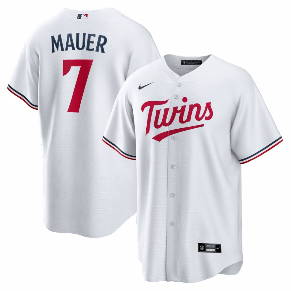 Joe Mauer Minnesota Twins Nike Home Retired Player Replica Jersey - White - Nike Online
