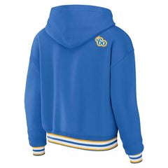 Los Angeles Chargers WEAR by Erin Andrews Women's Lace-Up Pullover Hoodie Powder Blue