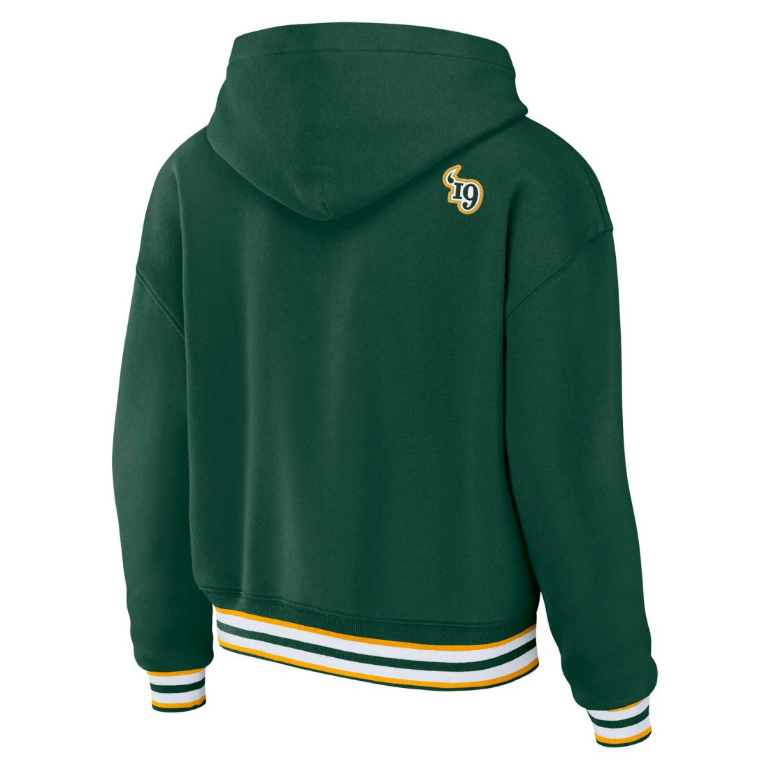 Green Bay Packers WEAR by Erin Andrews Women's Plus Size Lace-Up Pullover Hoodie Green