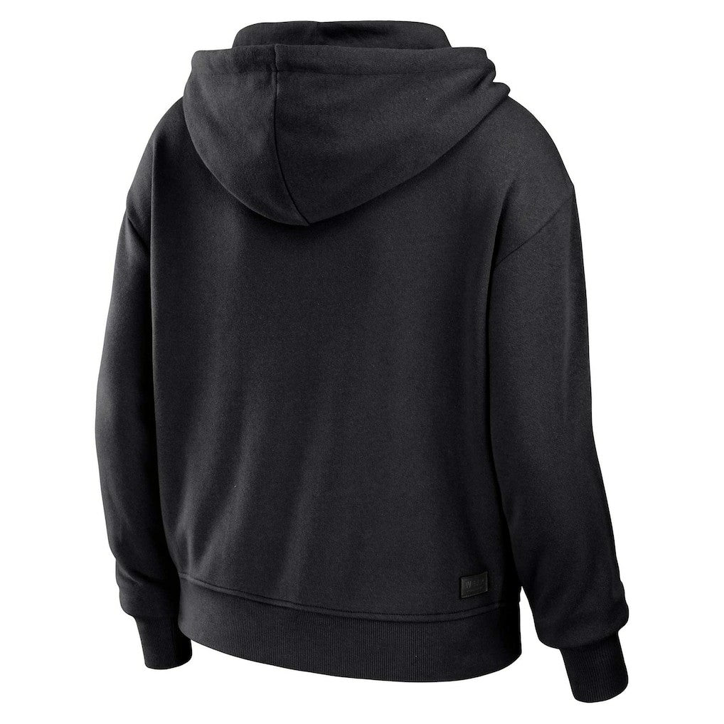 New Orleans Saints WEAR by Erin Andrews Women's Plus Size Color Block Full-Zip Hoodie Black/White