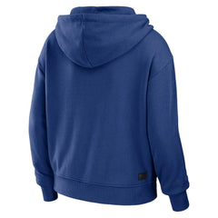 New York Giants WEAR by Erin Andrews Women's Plus Size Color Block Full-Zip Hoodie Royal/White