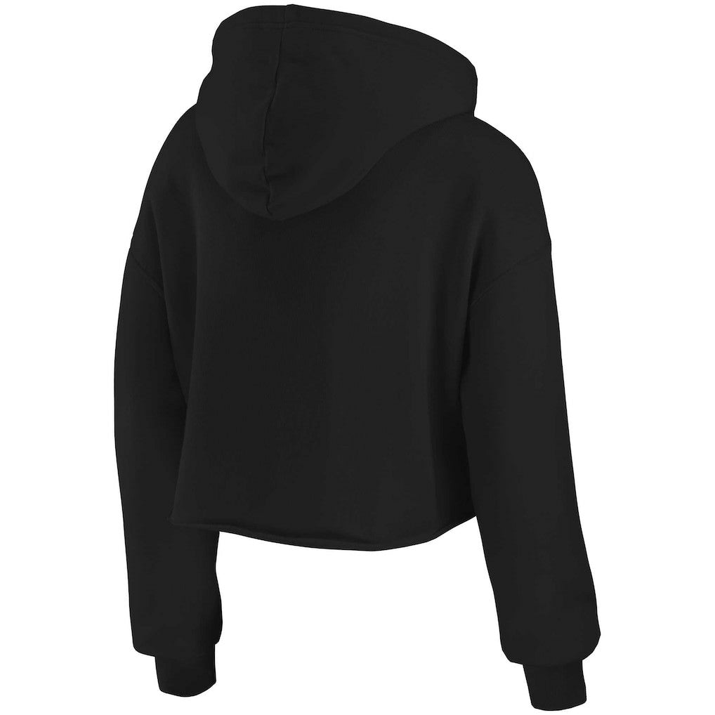 Pittsburgh Steelers WEAR by Erin Andrews Women's Domestic Cropped Pullover Hoodie Black