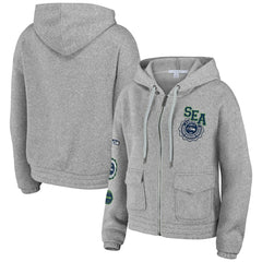 Seattle Seahawks WEAR by Erin Andrews Women's Full-Zip Hoodie Heather Gray