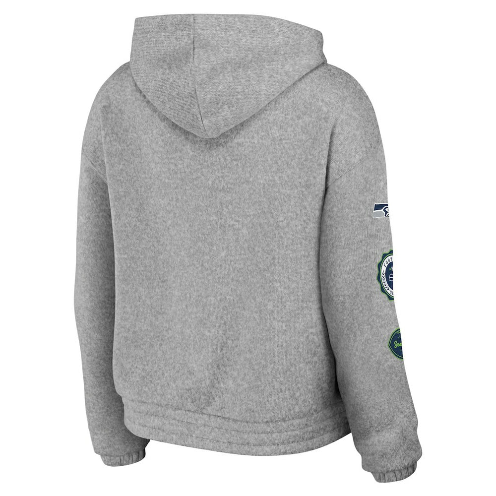 Seattle Seahawks WEAR by Erin Andrews Women's Full-Zip Hoodie Heather Gray