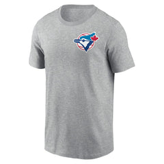Toronto Blue Jays Nike Cooperstown Collection Large Logo 2-Hit T-Shirt - Heather Gray - Nike Sale