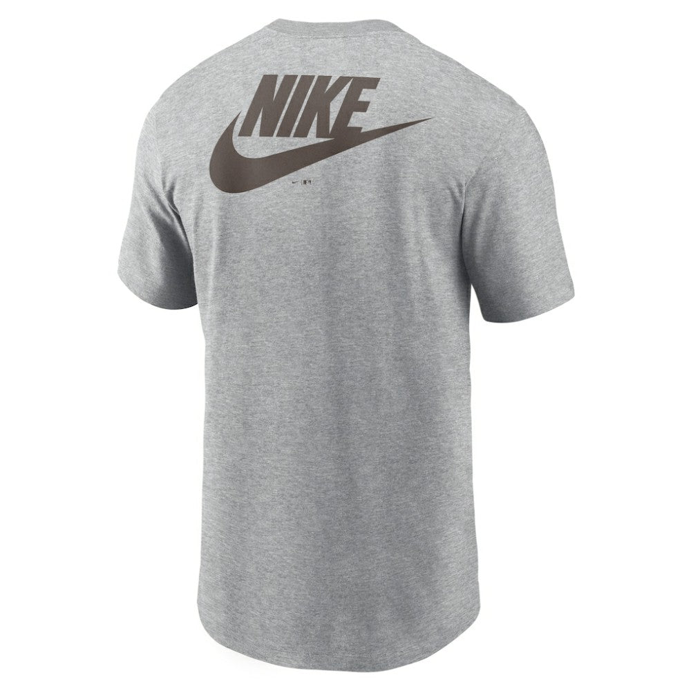 San Diego Padres Nike Cooperstown Collection Large Logo 2-Hit T-Shirt - Heather Gray - Nike on Sale