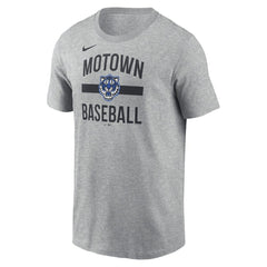 Detroit Tigers Nike City Connect Arched Team Phrase T-Shirt - Heather Gray - Nike Lifestyle