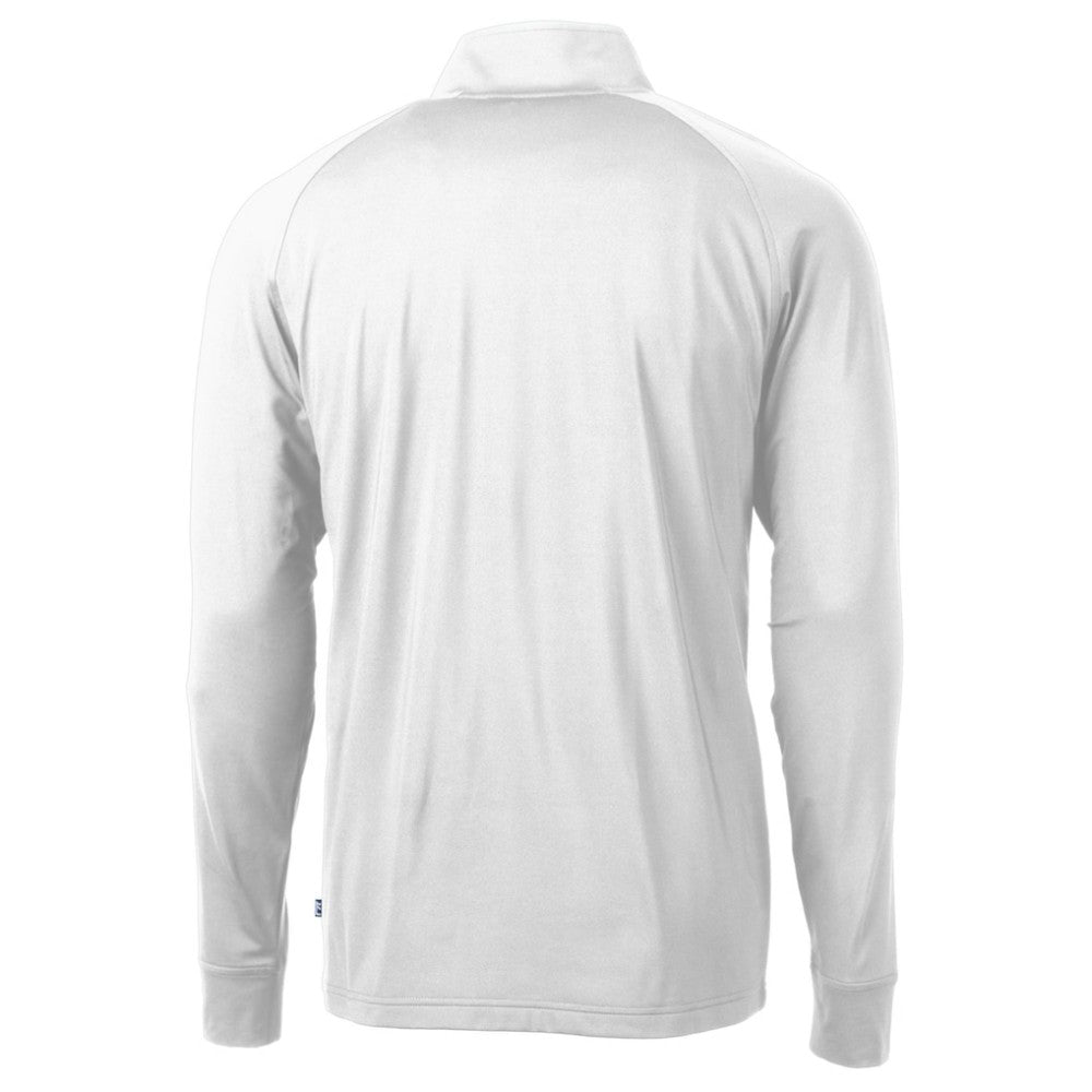 Atlanta Braves Cutter & Buck Adapt Eco Knit Stretch Recycled Quarter-Zip Pullover Top - White - MLB Online