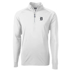Detroit Tigers Cutter & Buck Adapt Eco Knit Stretch Recycled Quarter-Zip Pullover Top - White - MLB Sale