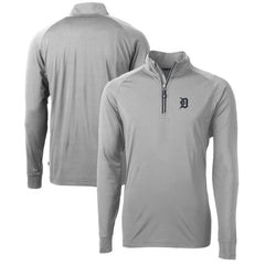 Detroit Tigers Cutter & Buck Adapt Eco Knit Stretch Recycled Quarter-Zip Pullover Top - Gray - MLB Online