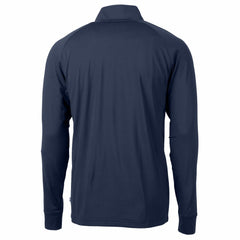 Cleveland Guardians Cutter & Buck Adapt Eco Knit Stretch Recycled Quarter-Zip Pullover Top - Navy - MLB Sale
