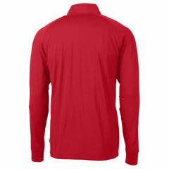 Cleveland Guardians Cutter & Buck Adapt Eco Knit Stretch Recycled Quarter-Zip Pullover Top - Red - MLB Discount