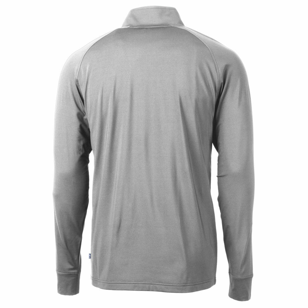 Cleveland Guardians Cutter & Buck Adapt Eco Knit Stretch Recycled Quarter-Zip Pullover Top - Gray - MLB on Sale