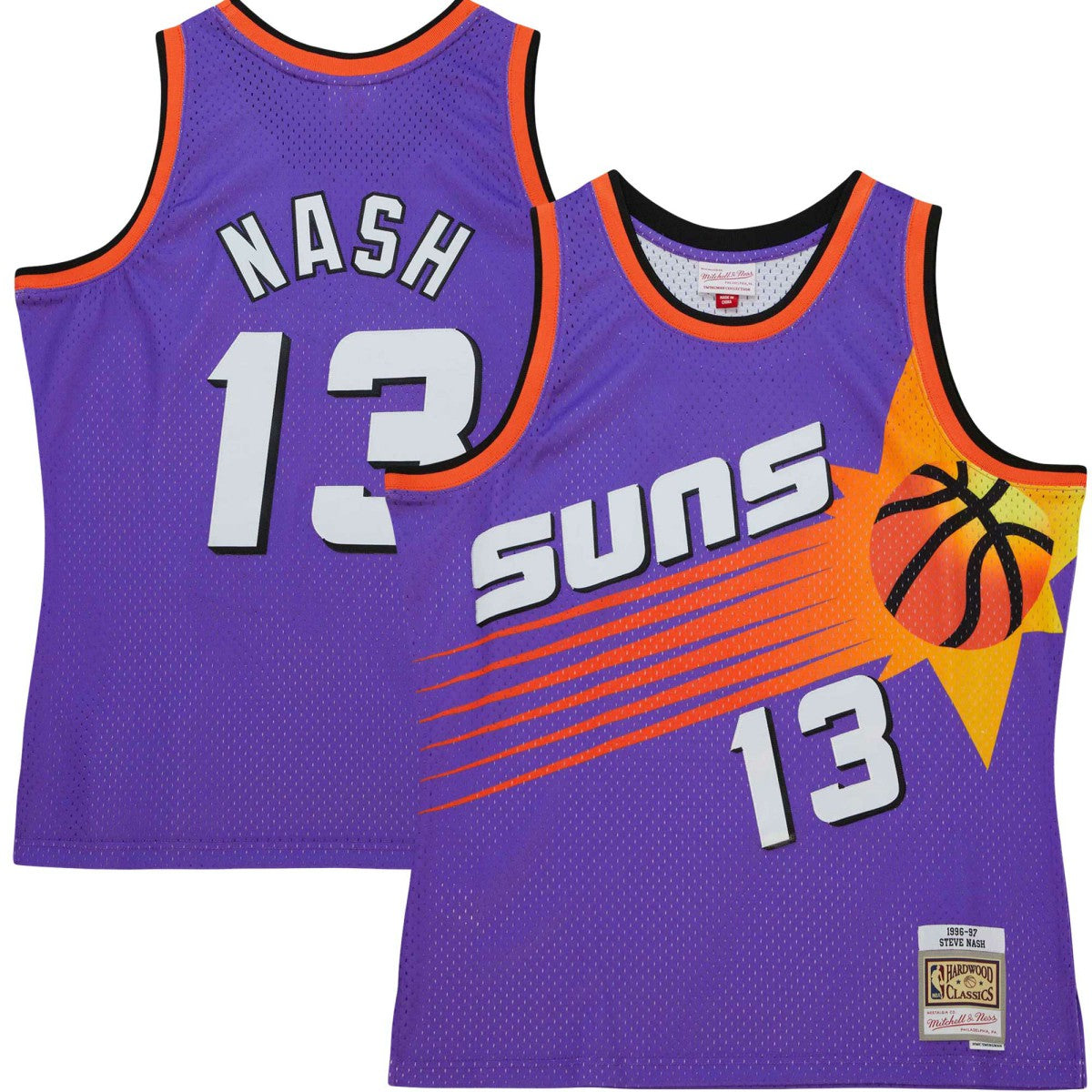 Steve Nash Phoenix Suns Hardwood Classics 1996/97 Tropical Swingman Jersey Purple | Mitchell & Ness online
