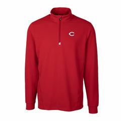 Cincinnati Reds Cutter & Buck Traverse Stretch Quarter-Zip Pullover Top - Red - MLB Sale