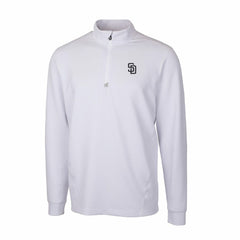 San Diego Padres Cutter & Buck Traverse Stretch Quarter-Zip Pullover Top - White - MLB on Sale