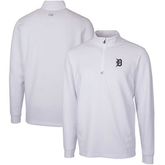 Detroit Tigers Cutter & Buck Traverse Stretch Quarter-Zip Pullover Top - White - MLB Discount