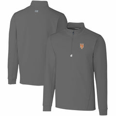 New York Mets Cutter & Buck Traverse Stretch Quarter-Zip Pullover Top - Gray - MLB Online