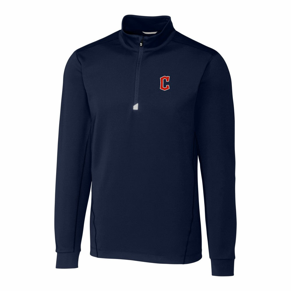 Cleveland Guardians Cutter & Buck Traverse Stretch Quarter-Zip Pullover Top - Navy - MLB Online