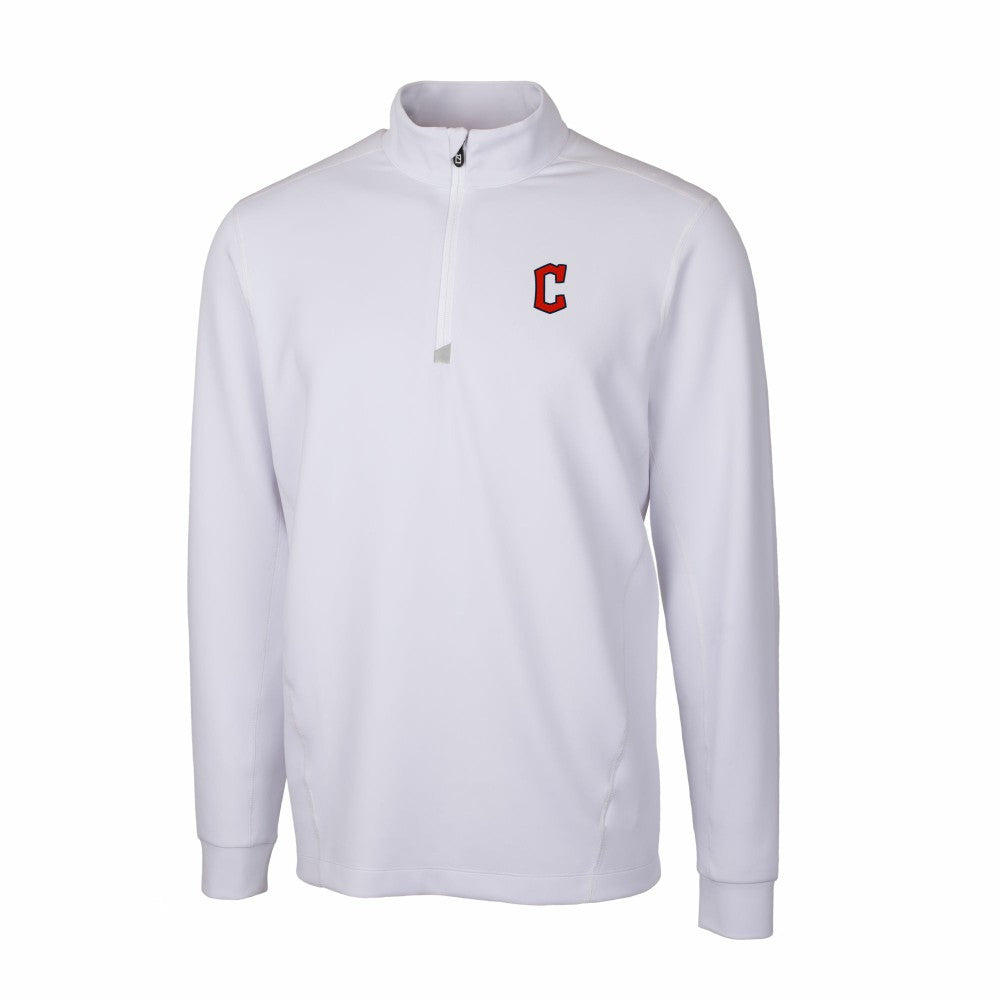 Cleveland Guardians Cutter & Buck Traverse Stretch Quarter-Zip Pullover Top - White - MLB Online