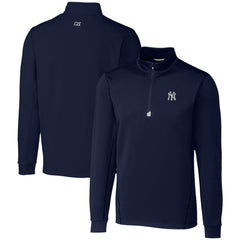 New York Yankees Cutter & Buck Traverse Stretch Quarter-Zip Pullover Top - Navy - MLB Discount
