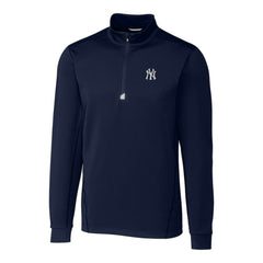 New York Yankees Cutter & Buck Traverse Stretch Quarter-Zip Pullover Top - Navy - MLB Discount