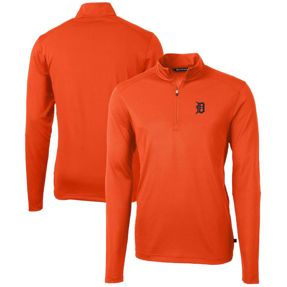 Detroit Tigers Cutter & Buck Virtue Eco Pique Recycled Quarter-Zip Pullover Top - Orange - MLB Online