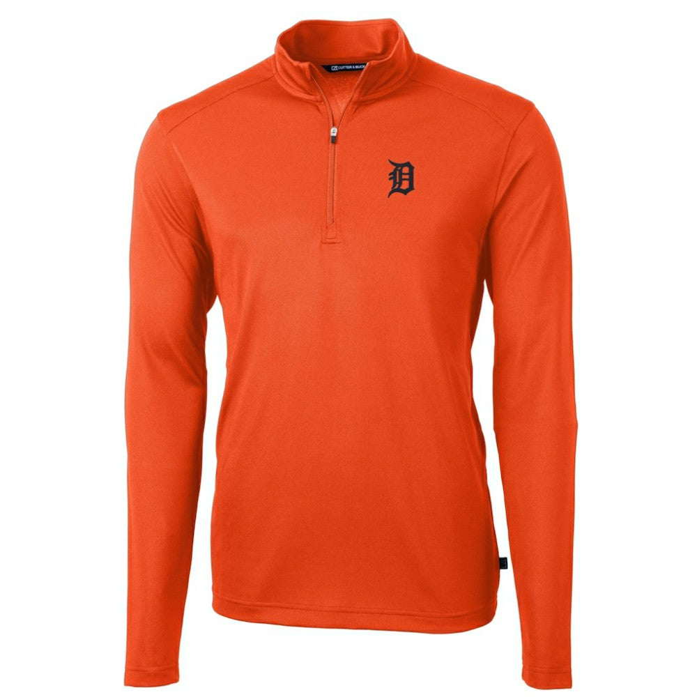 Detroit Tigers Cutter & Buck Virtue Eco Pique Recycled Quarter-Zip Pullover Top - Orange - MLB Online