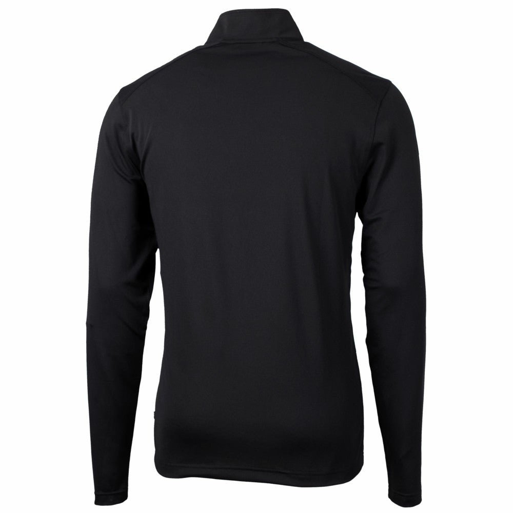 Miami Marlins Cutter & Buck Virtue Eco Pique Recycled Quarter-Zip Pullover Top - Black - MLB Sale