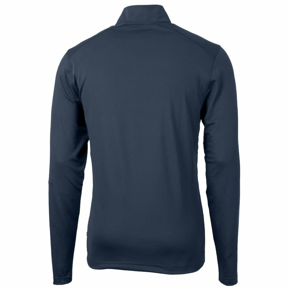 New York Yankees Cutter & Buck Virtue Eco Pique Recycled Quarter-Zip Pullover Top - Navy - MLB Online