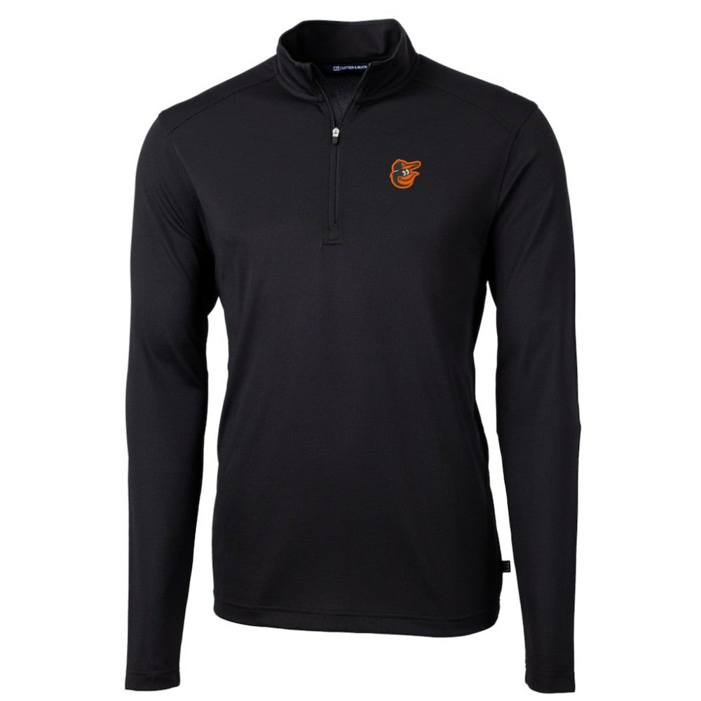 Baltimore Orioles Cutter & Buck Virtue Eco Pique Recycled Quarter-Zip Pullover Top - Black - MLB Online