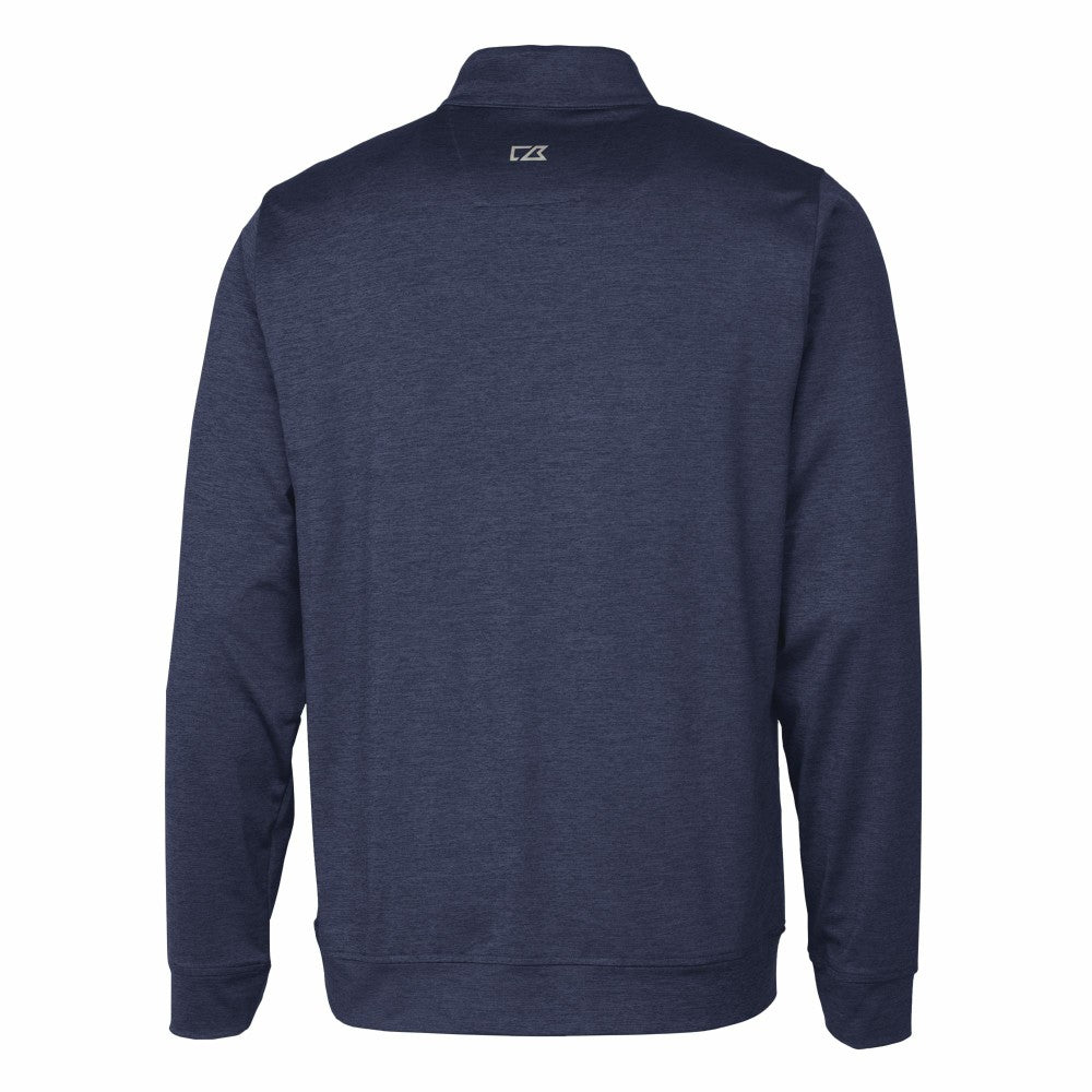 Cleveland Guardians Cutter & Buck Stealth Heathered Quarter-Zip Pullover Top - Navy - MLB on Sale