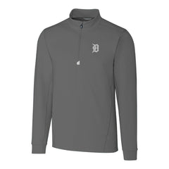 Detroit Tigers Cutter & Buck Big & Tall Traverse Stretch Quarter-Zip Pullover Top - Gray - MLB Discount