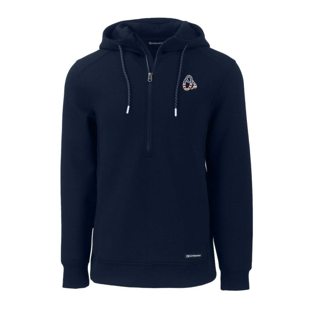 Baltimore Orioles Cutter & Buck Stars & Stripes Roam Eco Half-Zip Recycled Pullover Hoodie - Navy - MLB Online
