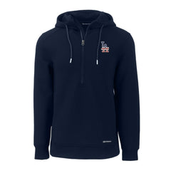 Los Angeles Dodgers Cutter & Buck Stars & Stripes Roam Eco Half-Zip Recycled Pullover Hoodie - Navy - MLB Online