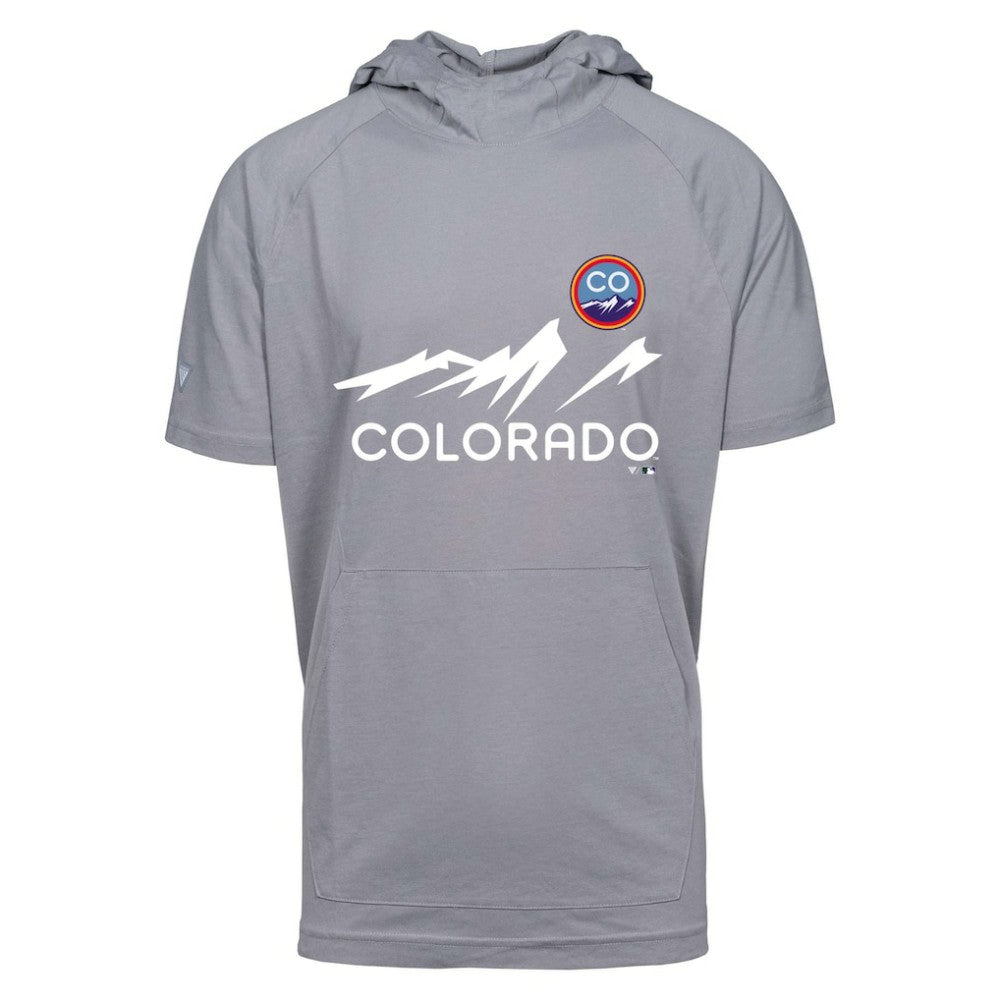 Colorado Rockies Levelwear City Connect Phase Core Hoodie T-Shirt  - Gray - MLB Lifestyle