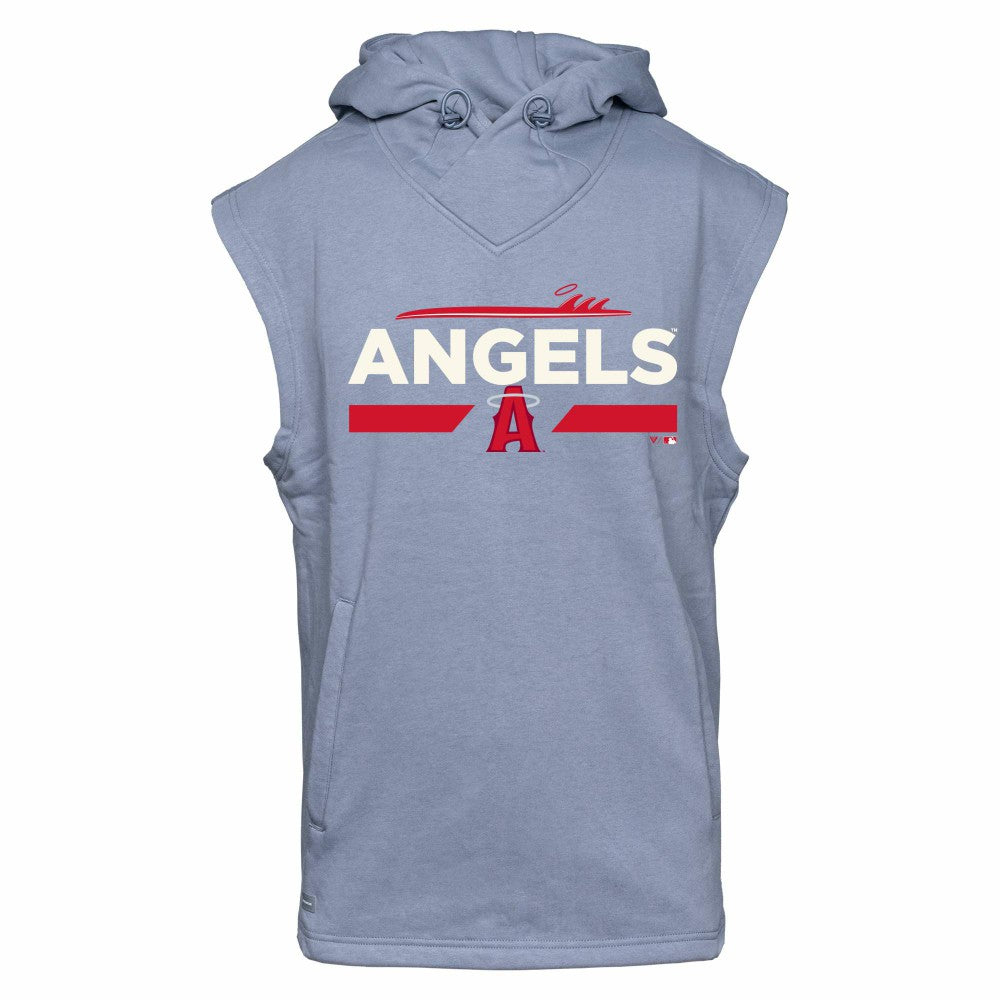 Los Angeles Angels Levelwear City Connect Throttle No Hitter Hoodie Sleeveless T-Shirt - Gray - MLB Discount