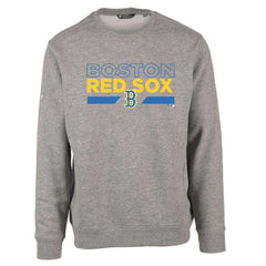 Boston Red Sox Levelwear City Connect Zane No Hitter Pullover Sweatshirt - Heather Gray - MLB Sale