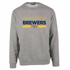Milwaukee Brewers Levelwear City Connect Zane No Hitter Pullover Sweatshirt - Heather Gray - MLB on Sale
