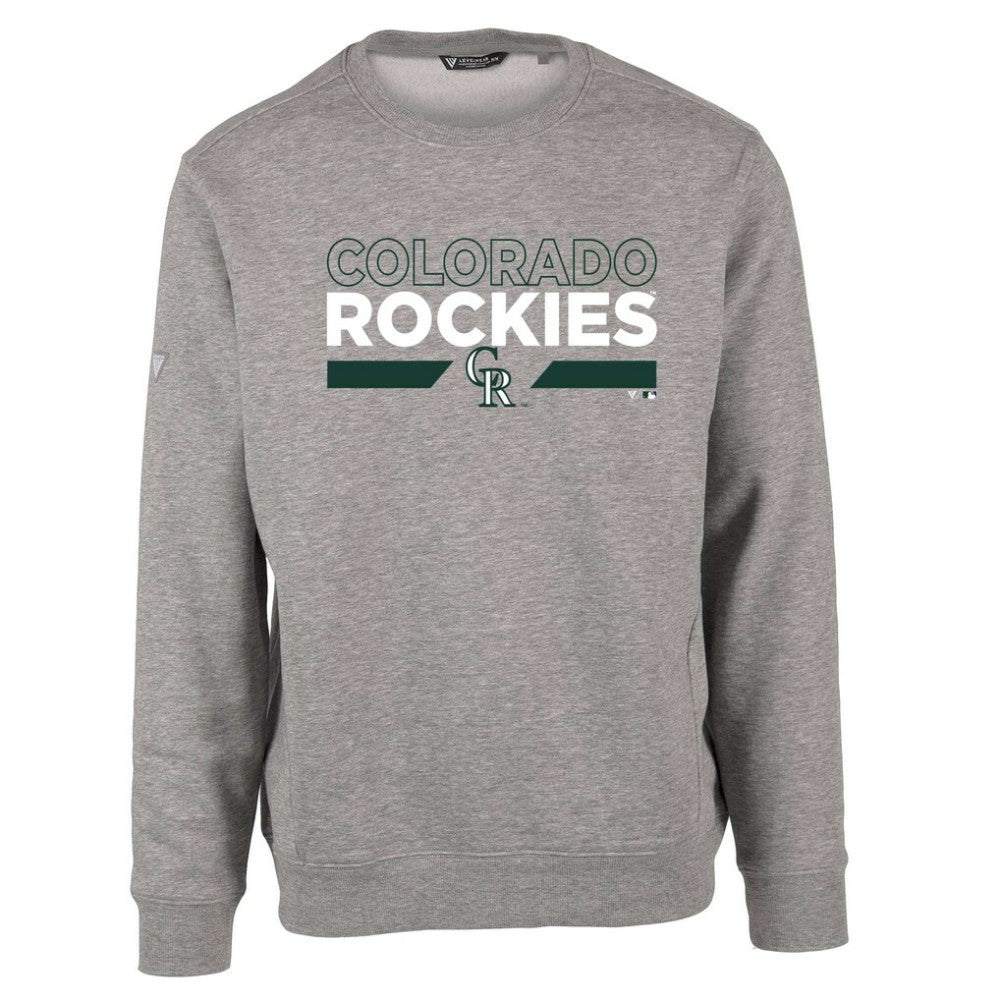 Colorado Rockies Levelwear City Connect Zane No Hitter Pullover Sweatshirt - Heather Gray - MLB Sale
