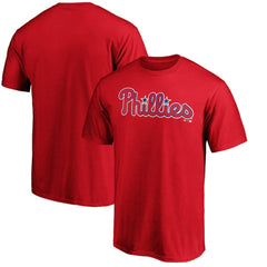 Philadelphia Phillies Official Team Wordmark T-Shirt - Red - MLB Lifestyle