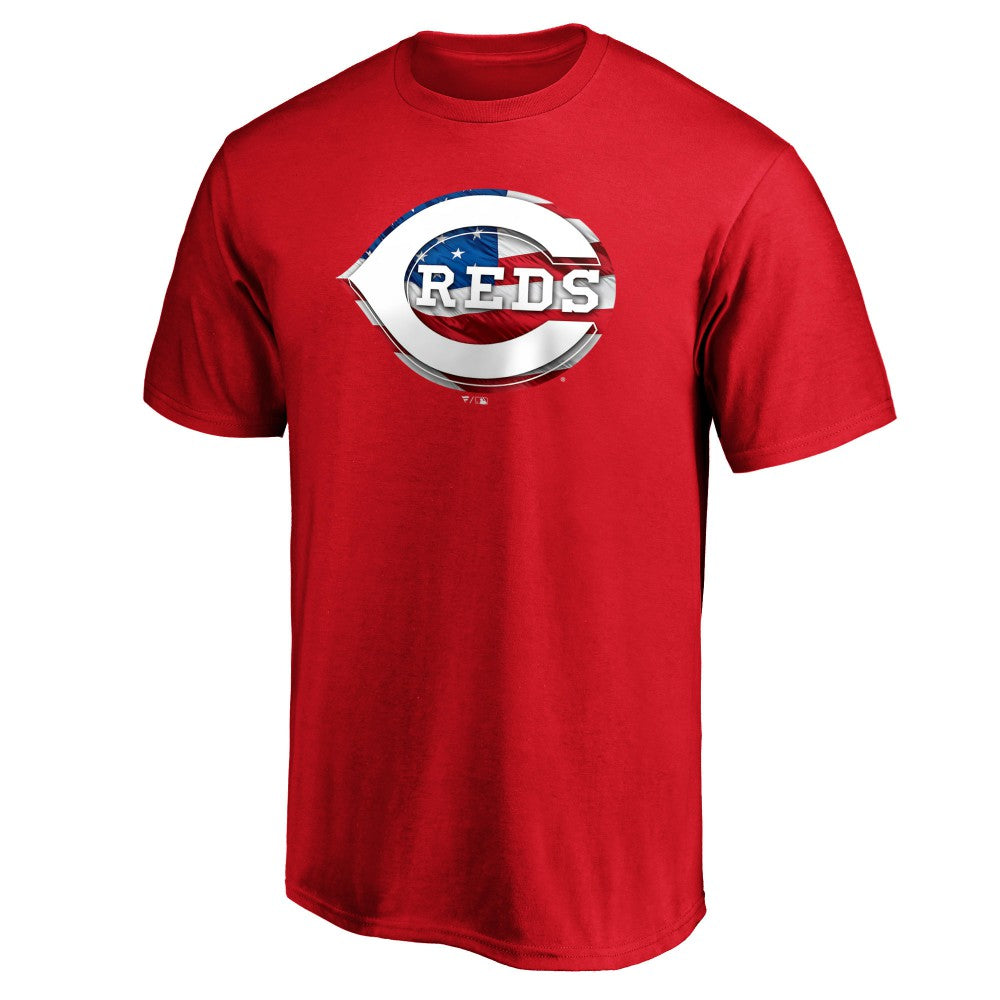 Cincinnati Reds Banner Wave T-Shirt - Red - MLB Lifestyle