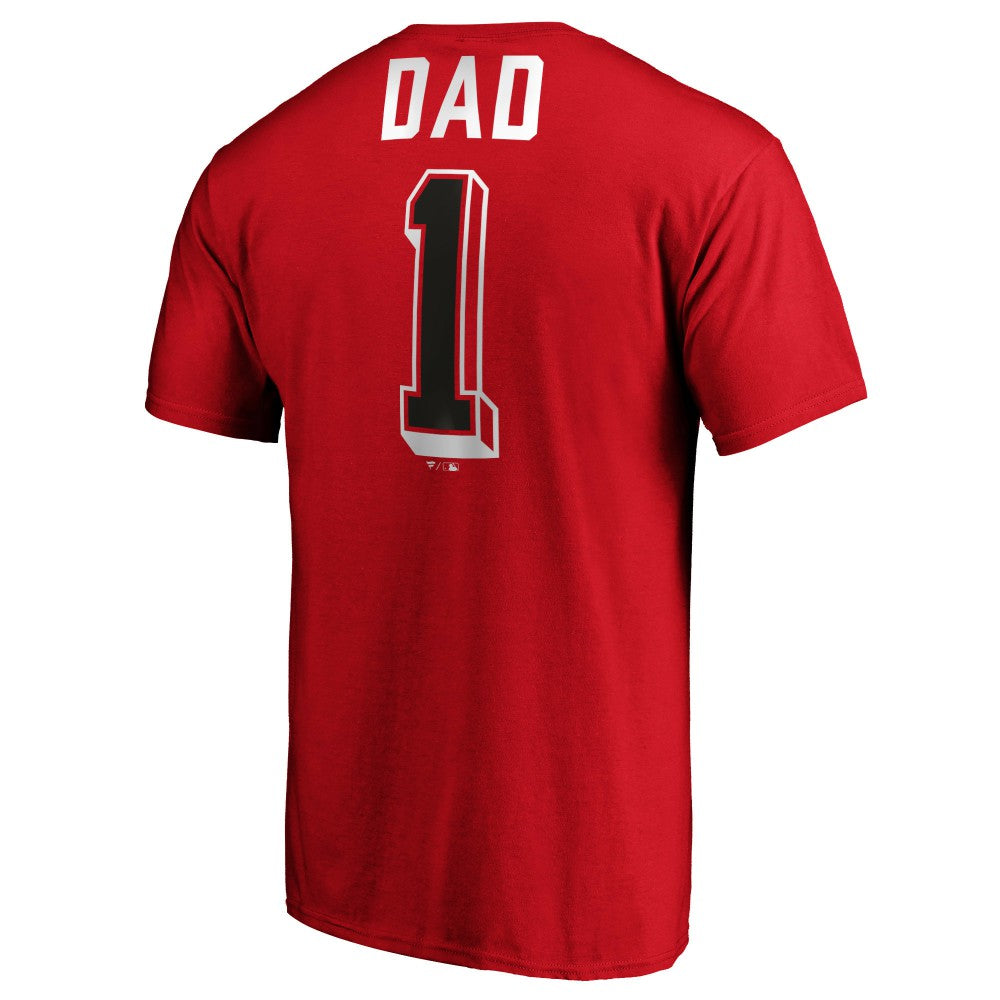 Cincinnati Reds Number One Dad T-Shirt - Red - MLB Discount