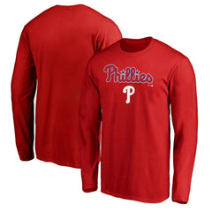 Philadelphia Phillies Team Lockup Long Sleeve T-Shirt - - MLB Discount