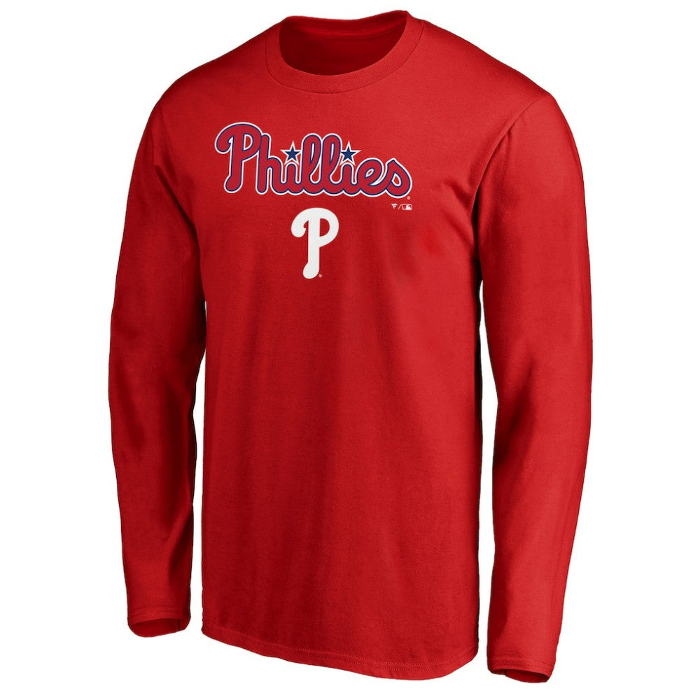Philadelphia Phillies Team Lockup Long Sleeve T-Shirt - - MLB Discount